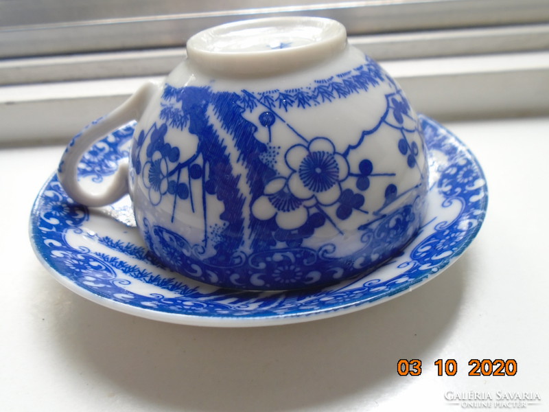 Japán tojáshéj porcelán cseresznyevirág mintás kávés csésze alátéttel