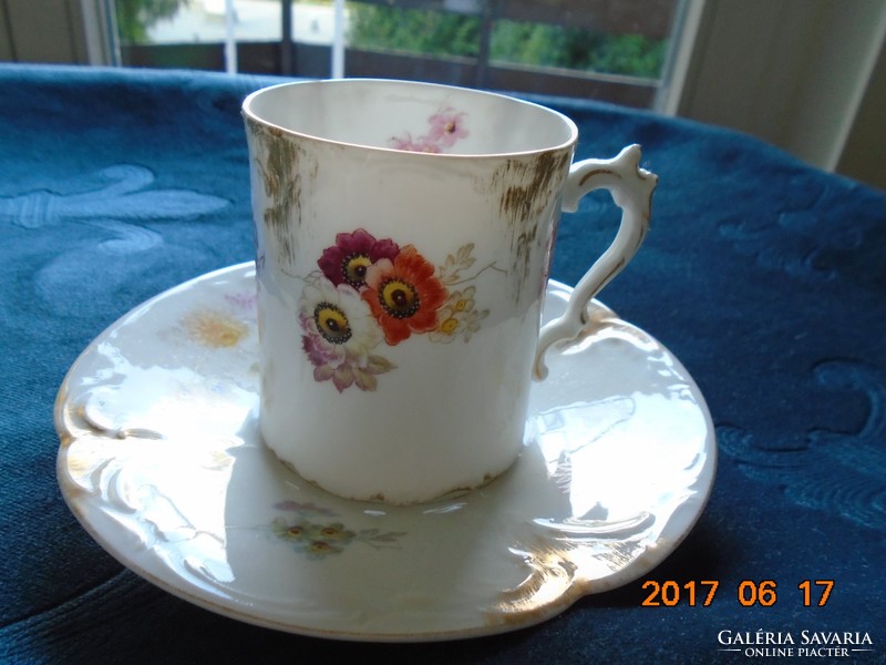 1891 Philip rosenthal fischer e.Budapest Sanssouci chocolate cup with saucer