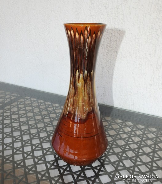Old Austrian serial numbered continuous glaze fine art vase