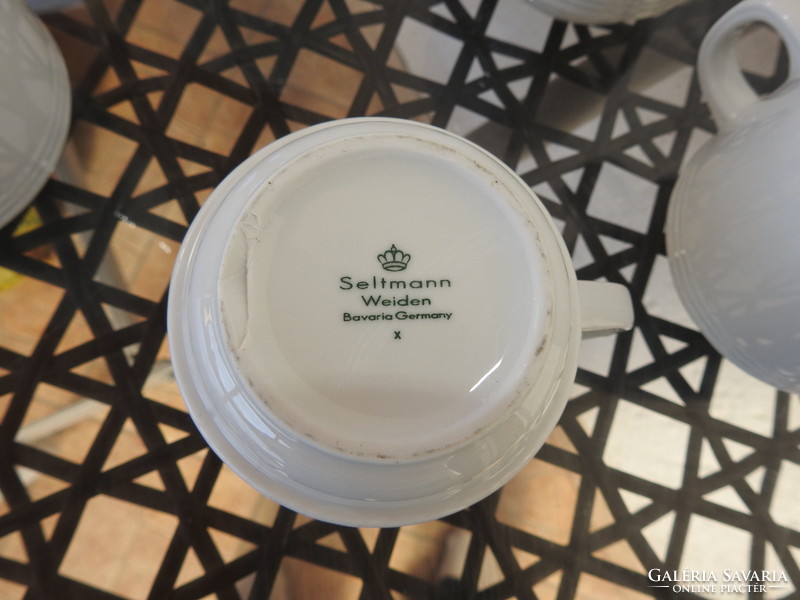 Seltmann Weiden Bavaria Germany fehér csésze készlet - hosszúkávéhoz