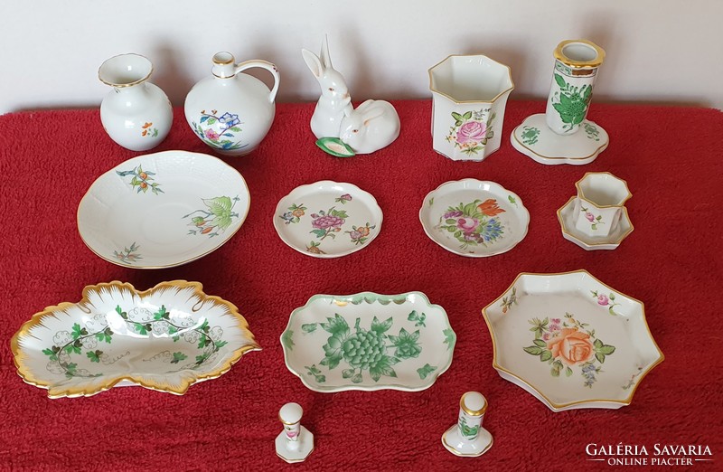 14 pieces of Herend porcelain (in a package)