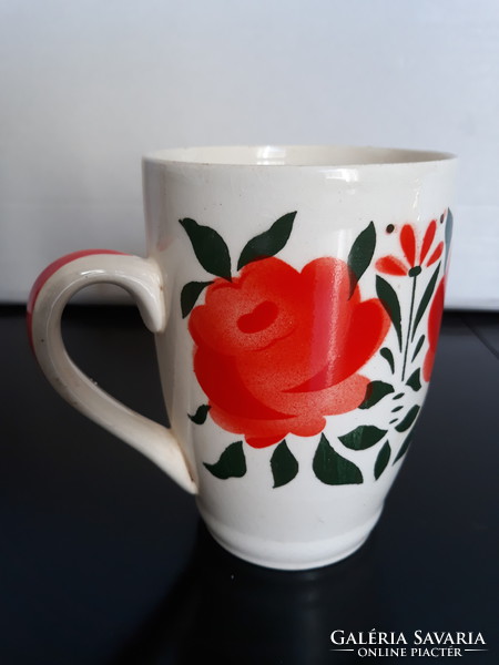 Beautiful antique granite rose mug