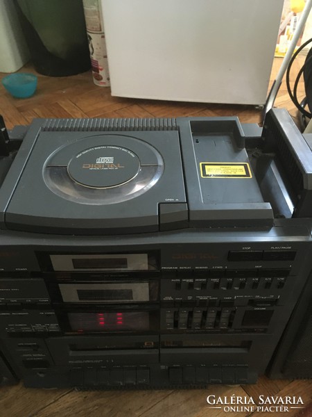 Palladium midi system - 2-cassette CD player, radio hi-fi tower