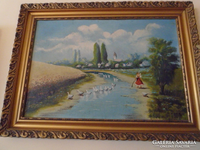 MIKOLA ANDRÁS NAGYPELESKE, 1884 - 1970, NAGYBÁNYA a festmény 100% -ban restaurát