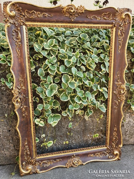 Old picture and mirror frame