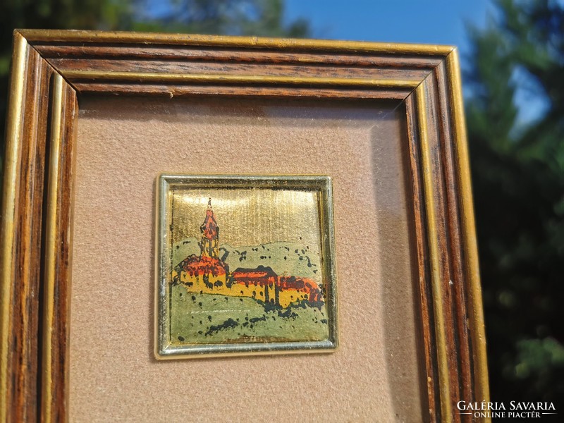 Mini landscape covered with 23 carat gold