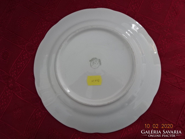 Kahla GDR German porcelain flat plate with gold rim. He has!