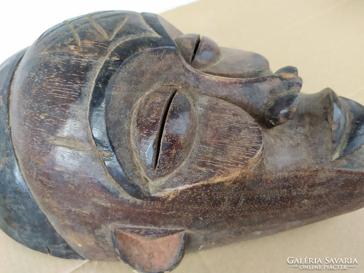 Antik afrikai afrika patinás fa maszk Chokwe népcsoport Angola africká maska dob 13. 3507