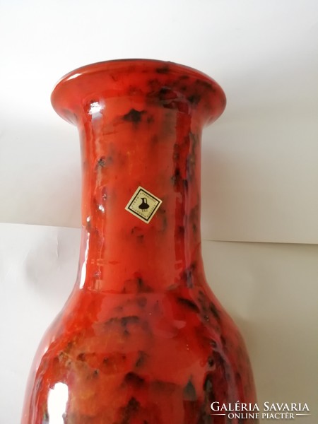 Applied art floor vase - 52 cm!, Large size, rare, marked