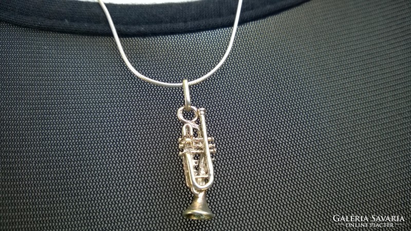 New silver pendant pendant trumpet 925