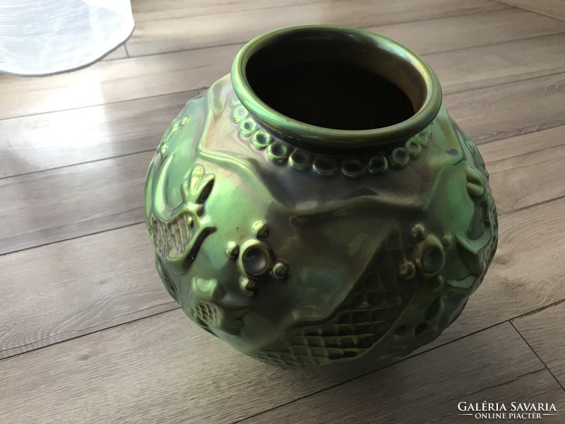 Zsolnay eosin large pot, vase