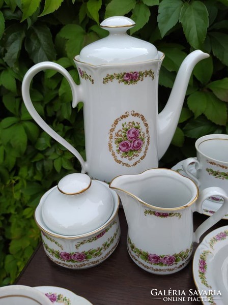 ​Ilmenau porcelán virágmintás kávés készlet 