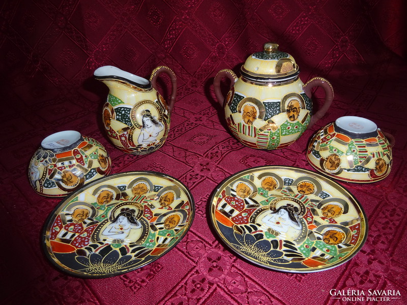 Japán porcelán, antik két személyes kávéskészlet. Hat darabos. Vanneki!