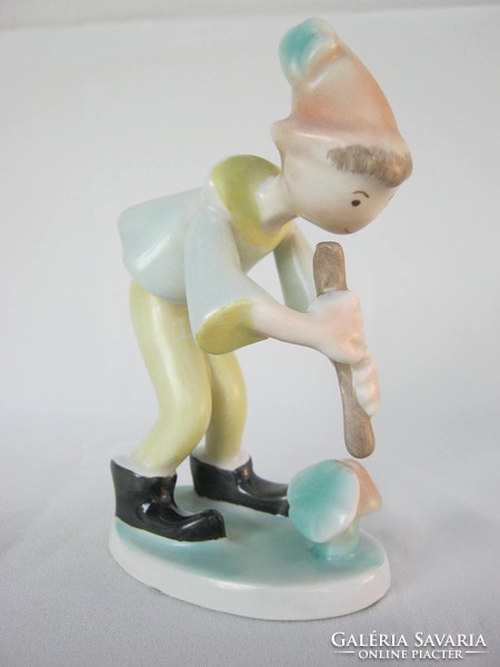 Fim budapest porcelain lottery boy with mushrooms