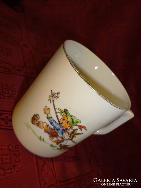 Zsolnay porcelain, antique, shield seal mug, spectacular, diameter 7.3 cm. He has!