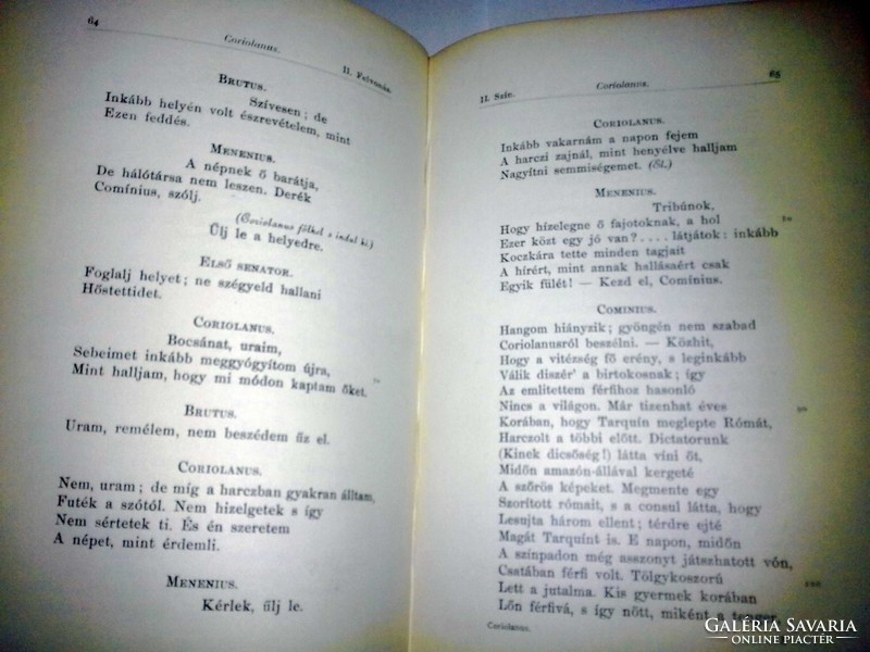 Volume 1916! Shakespeare: Coriolanus, Franklin, 1916, ford. Sandor Petofi