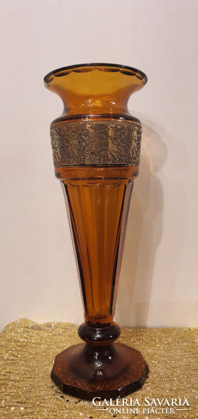 Moser polished gilded vases