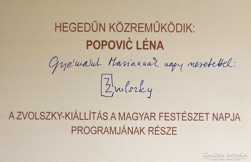 1C126 Zvolszky Zita dedikált kiállítás meghívó 2017. október