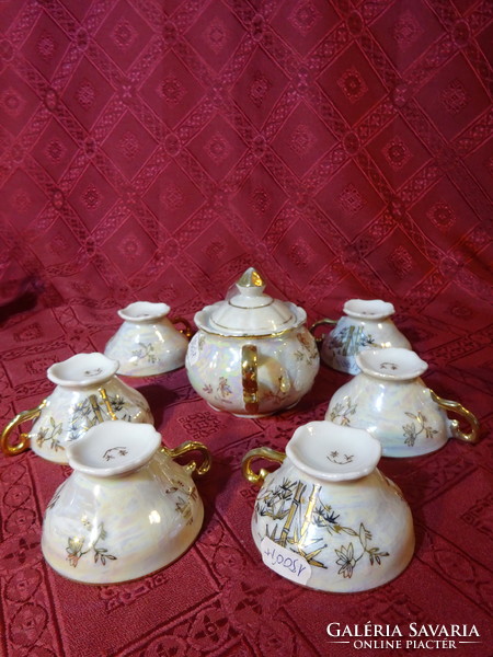 Japanese porcelain, six-person coffee set, seven pieces. He has!