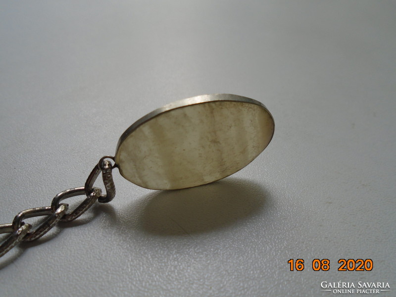 Keychain with mineral pendant