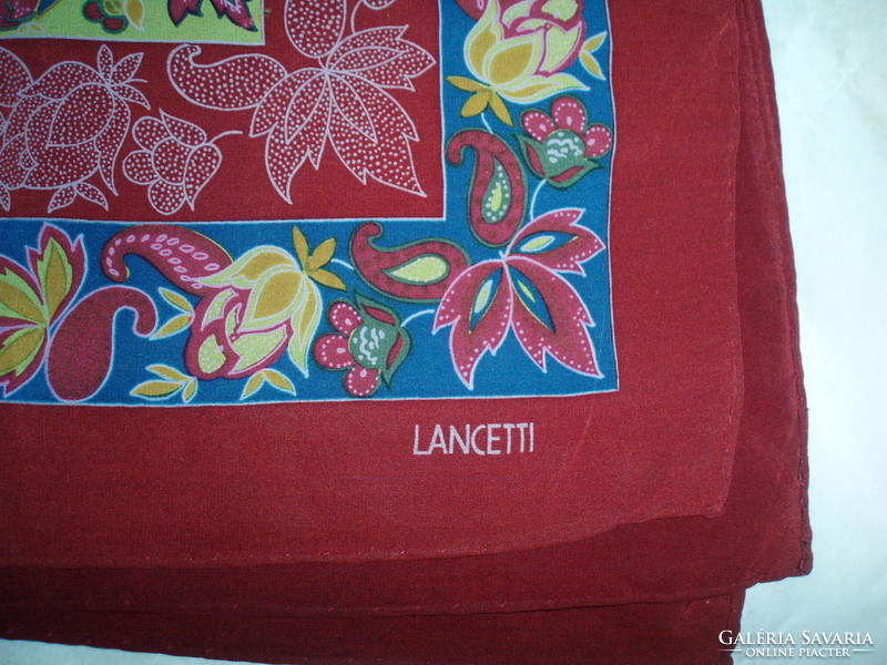 Vintage lancetti real silk scarf