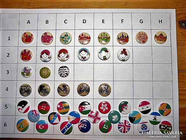 Children, conflict, flag, castle button from the collection, for clothes, bags, scrapbooking