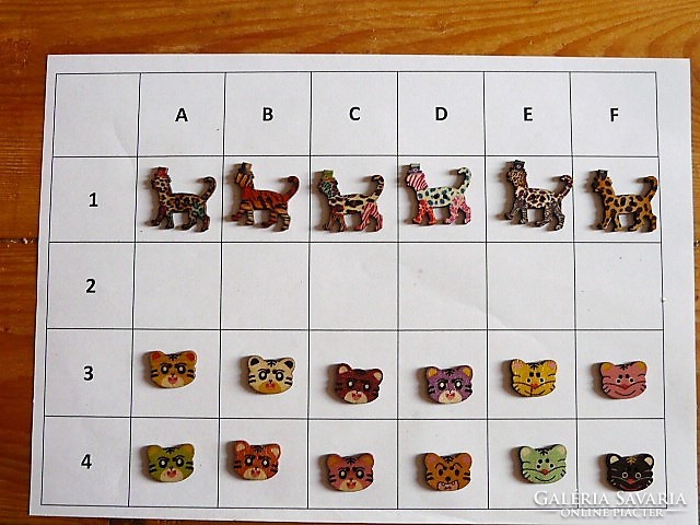 Leopard, tiger, panther buttons, wooden buttons from the collection for clothes, bags, scrapbooking
