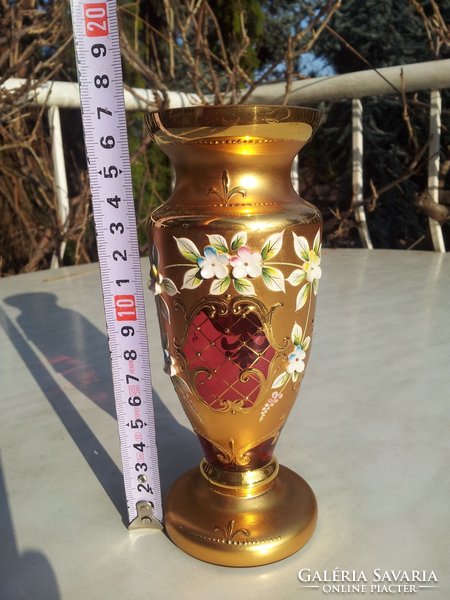 Bohemian gilded vase