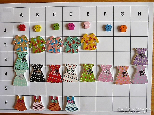 Clothes, dress buttons, wooden buttons from the collection for clothes, bags, scrapbooking