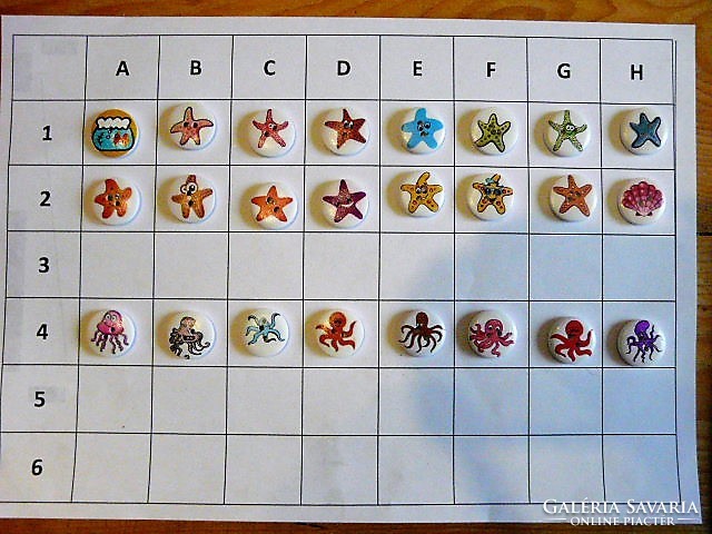 Starfish, jellyfish, seashell button, wood button collection for clothing, bag, scrapbooking
