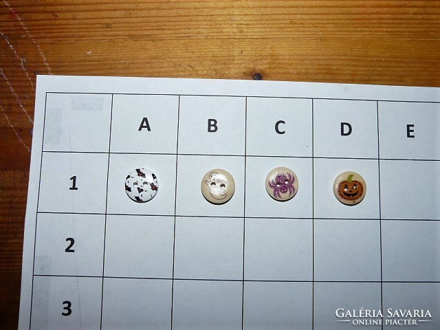 15 Mm wooden button, button from collection for scrapbooking, clothes, bag halloween, ghost, pumpkin, bat