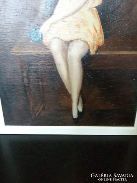 Ülő kislány portré