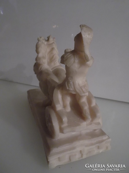 Statue - alabaster - 65 dkg - old - 17 x 12.5 x 6.5 cm - perfect
