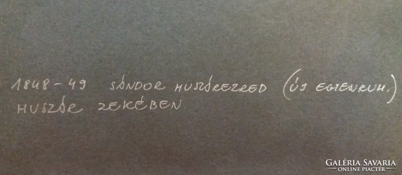 HUSZÁR AKVARELL FESTMÉNY/1848-49 Sándor Huszárezred