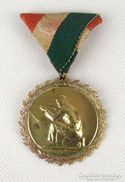 1B606 Régi jelzett Huguenin réz lövészet díj érdemérem cca 1930