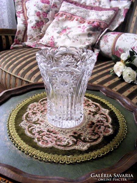 Special, marked, giftable, larger, flawless, old crystal vase