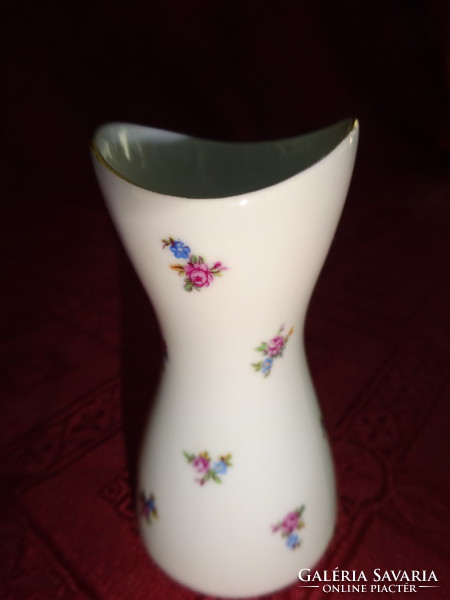Aquincum porcelán váza, apró virágokkal, magassága 9 cm. Vanneki! Jókai.