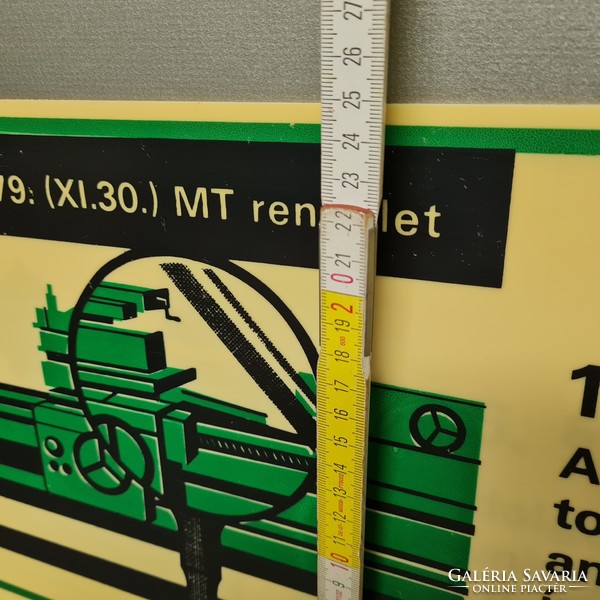 Zöld munkavédelmi, matricás figyelmeztető műanyag tábla 4 db (1350)