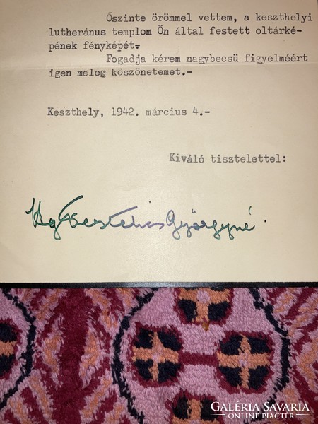 Herczeg Festetics Györgyné-Oppel  Imre festőművész . 1942