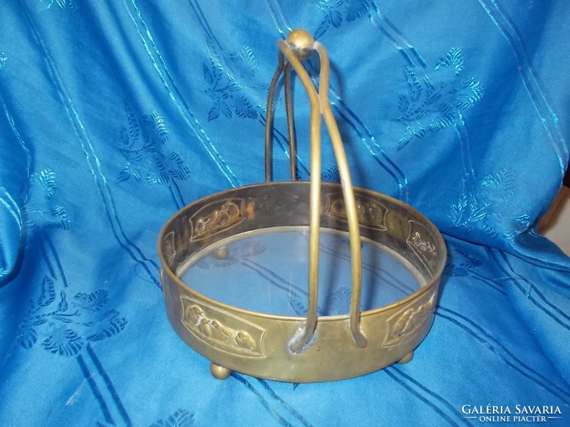 Antique copper serving centerpiece