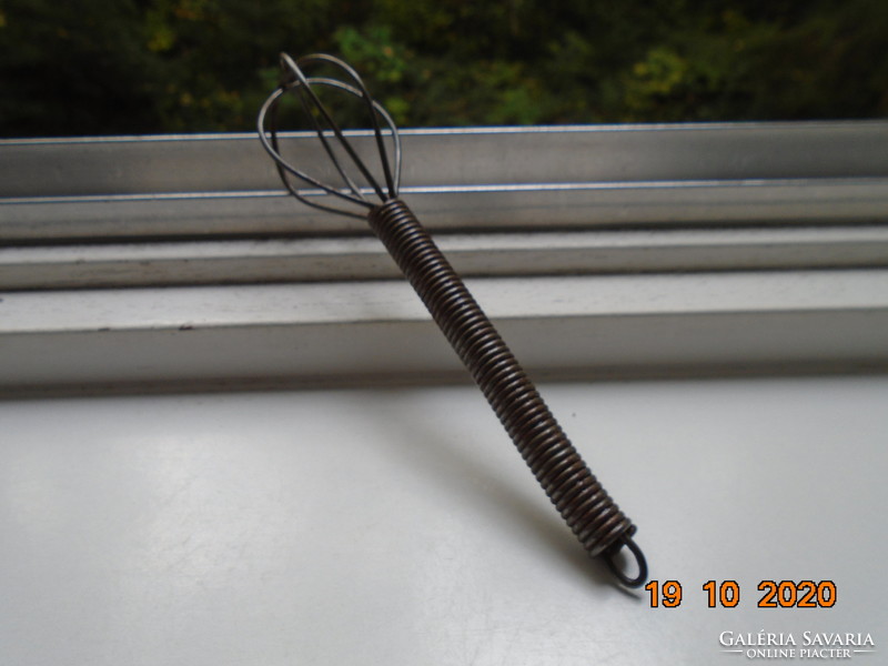 Antique small pastry whisk with hook
