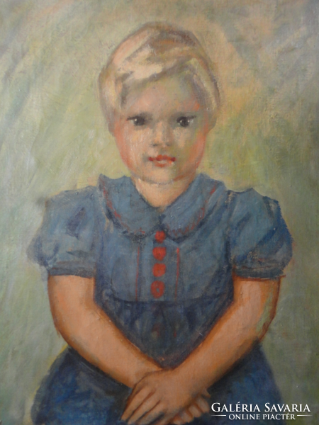 Imrich weiner-kral - original painting of a little girl! There are no half-price offers!