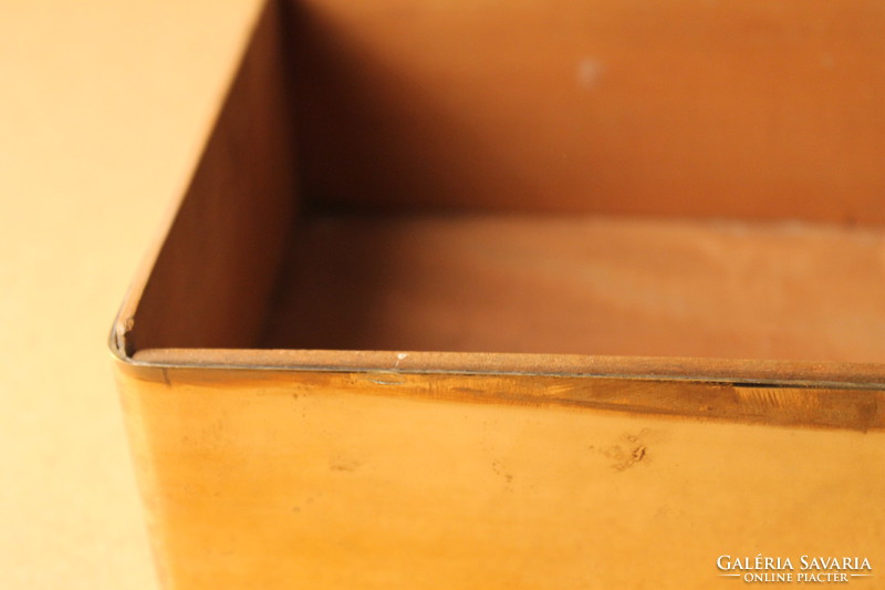Argentor (wien) cigar serving copper box with wooden insert