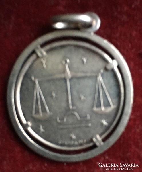 Silver-uno for those born in the erre-libra horoscope sign!- Medal-marked