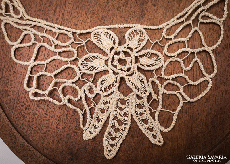 Old macrame lace collar