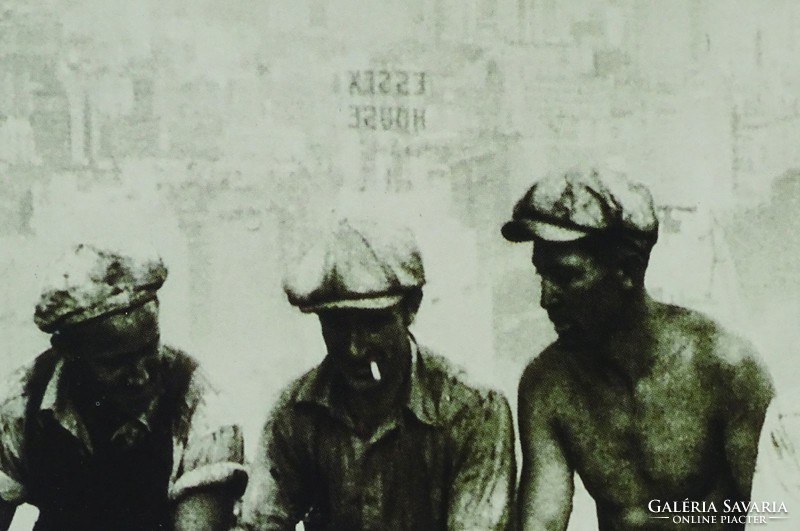 1C396 Ikonikus New Yorki építőmunkások ebédszünetben fotó nyomat