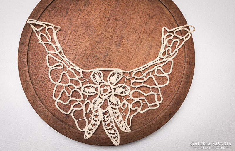 Old macrame lace collar