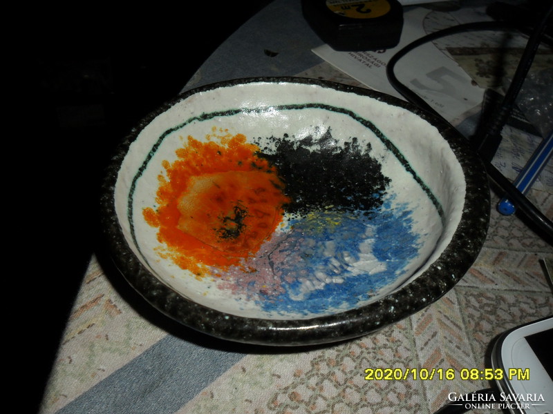 Rare glass tin bowl