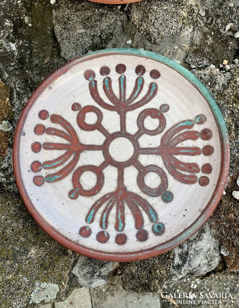 Vintage craftsman ceramic bowl centerpiece serving decorative bowl, retro ceramic plate