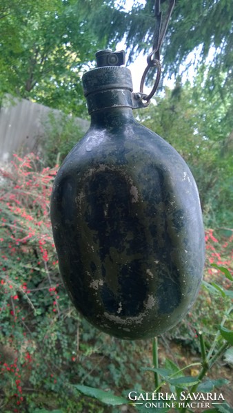 Military water bottle lightly weathered